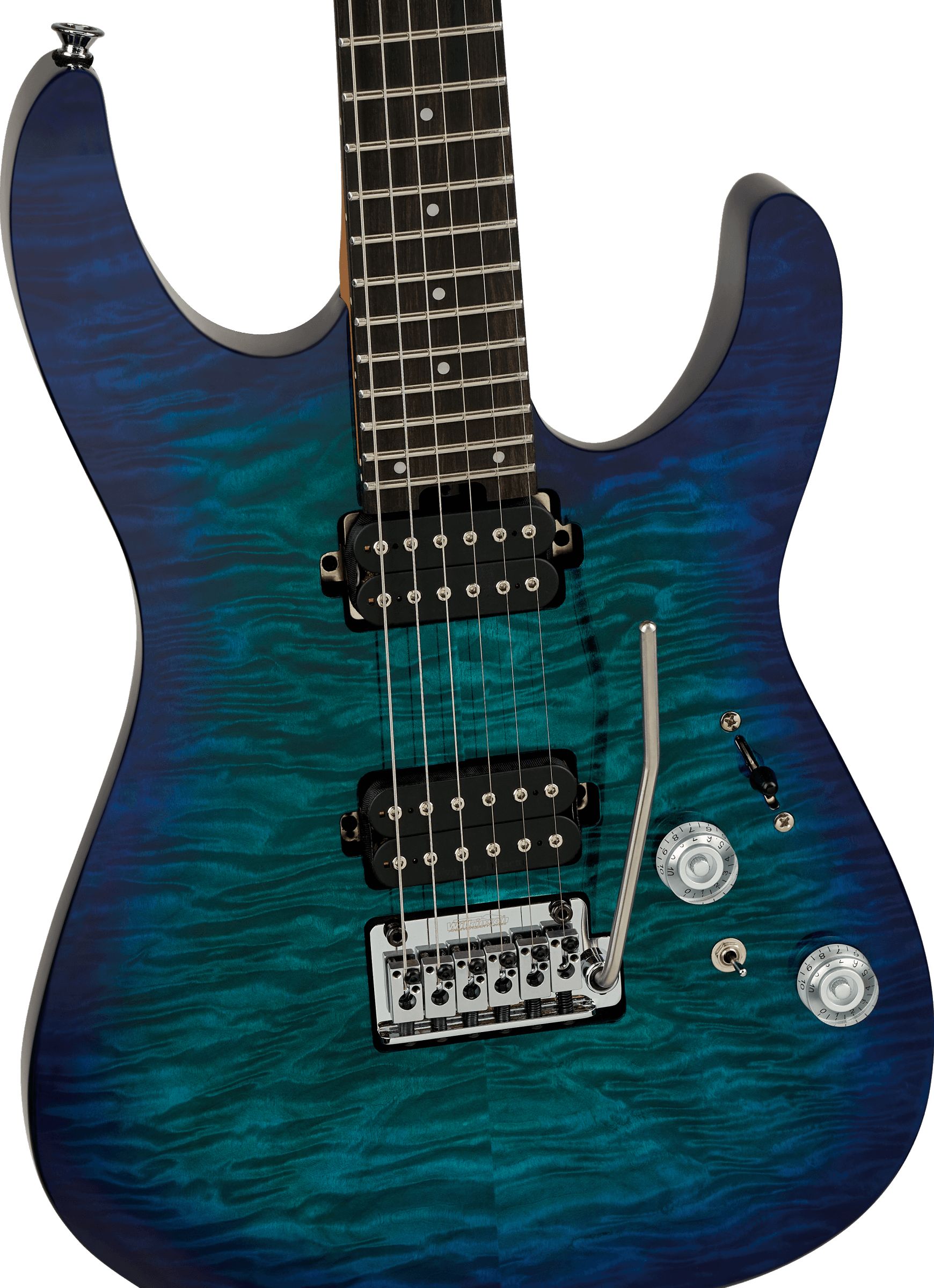 Charvel Pro-Mod Plus DK24 HH 2PT EB QM Chlorine Burst – Bild 4