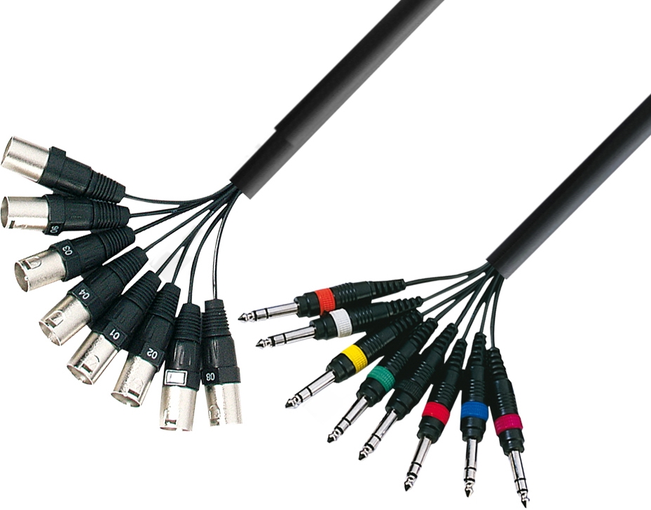 Adam Hall Multicore 8Ch 3,0m XLRm/Klinke sym.