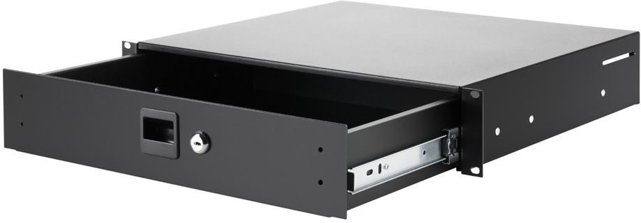 Adam Hall 87402 A Rackschublade 2 HE Aluminium 