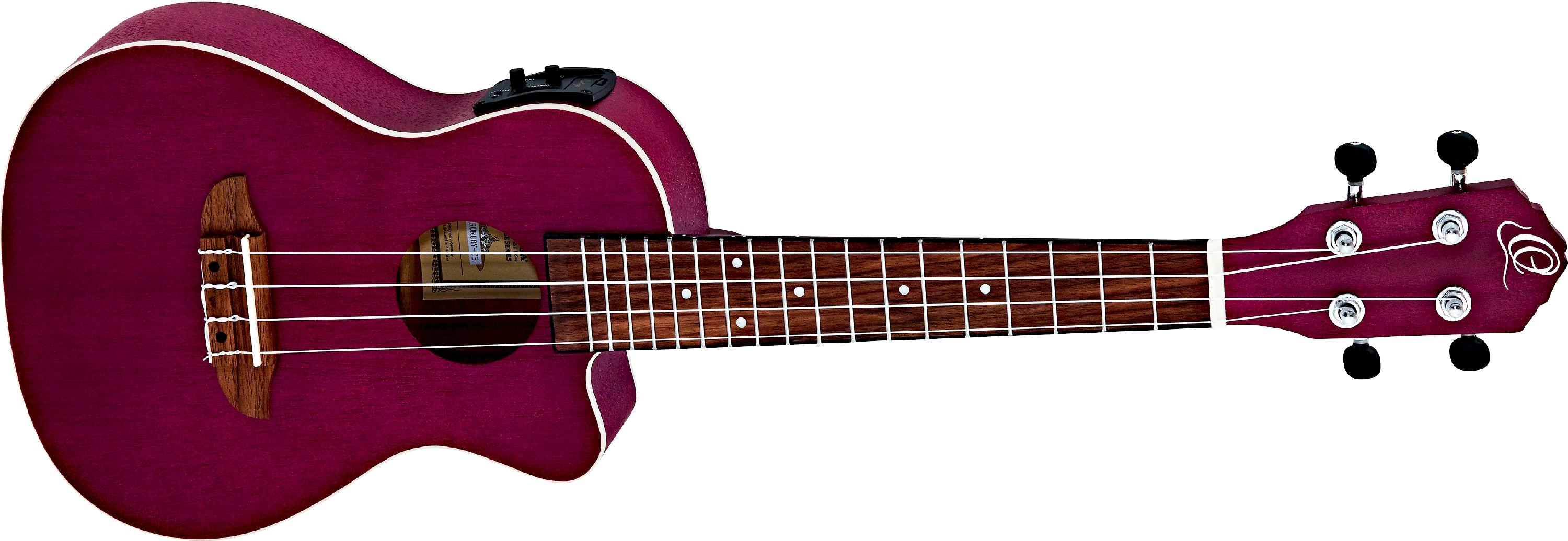 Ortega RURUBY Raspberry Red CE Ukulele Konzert 