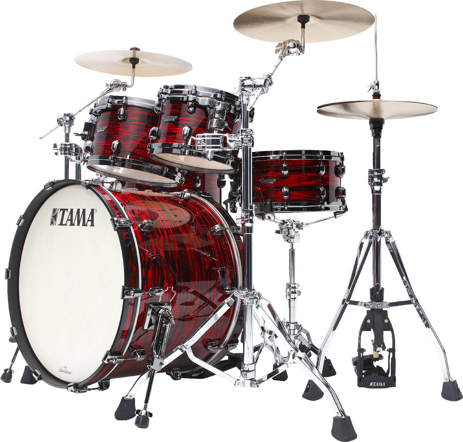 Tama MR42TZBNS-ROY  Starclassic Maple Shell Set 4tlg. - Red Oyster/Black Nickel