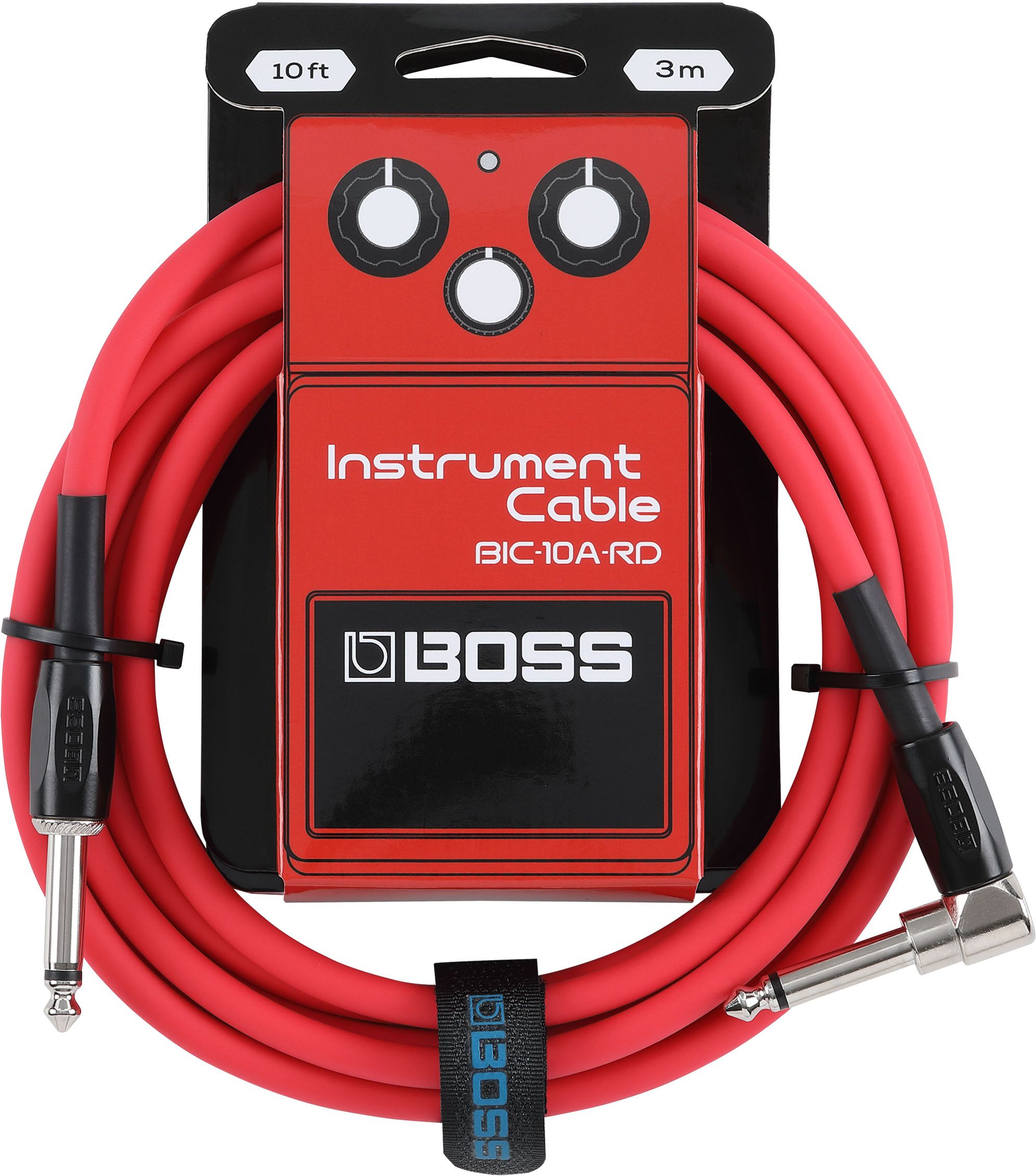 Boss Kabel BIC-10A-RD winkel/gerade Red 3m