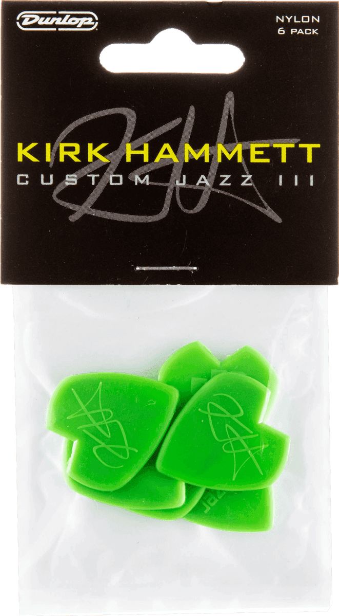 Dunlop Kirk Hammet Jazz III Custom Picks V-Shaped 47PKH3N 6-pack