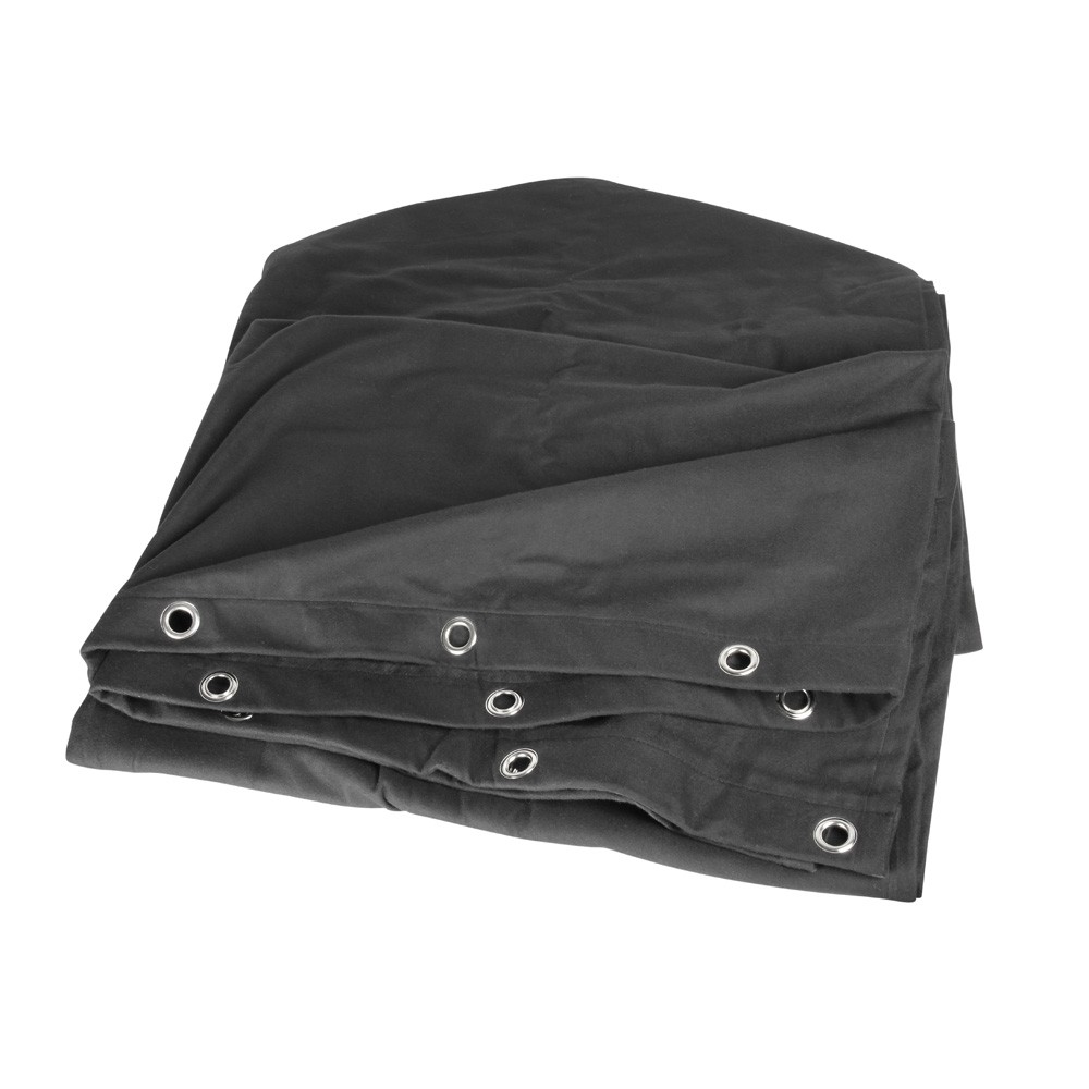 Adam Hall Accessories 0152 X 63 Bühnenmolton B1 schwarz mit Ösen brüniert 6 x 3 m