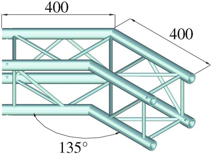 Alutruss DECOLOCK DQ4-PAC23 2-Weg Ecke 135° – Bild 2