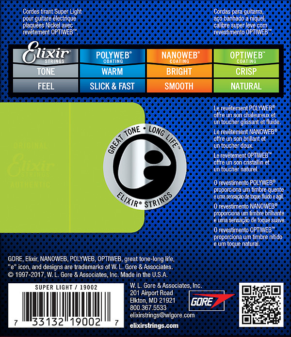 Elixir Optiweb 19002 Super Lights 009-042 E-Gitarren Saiten
