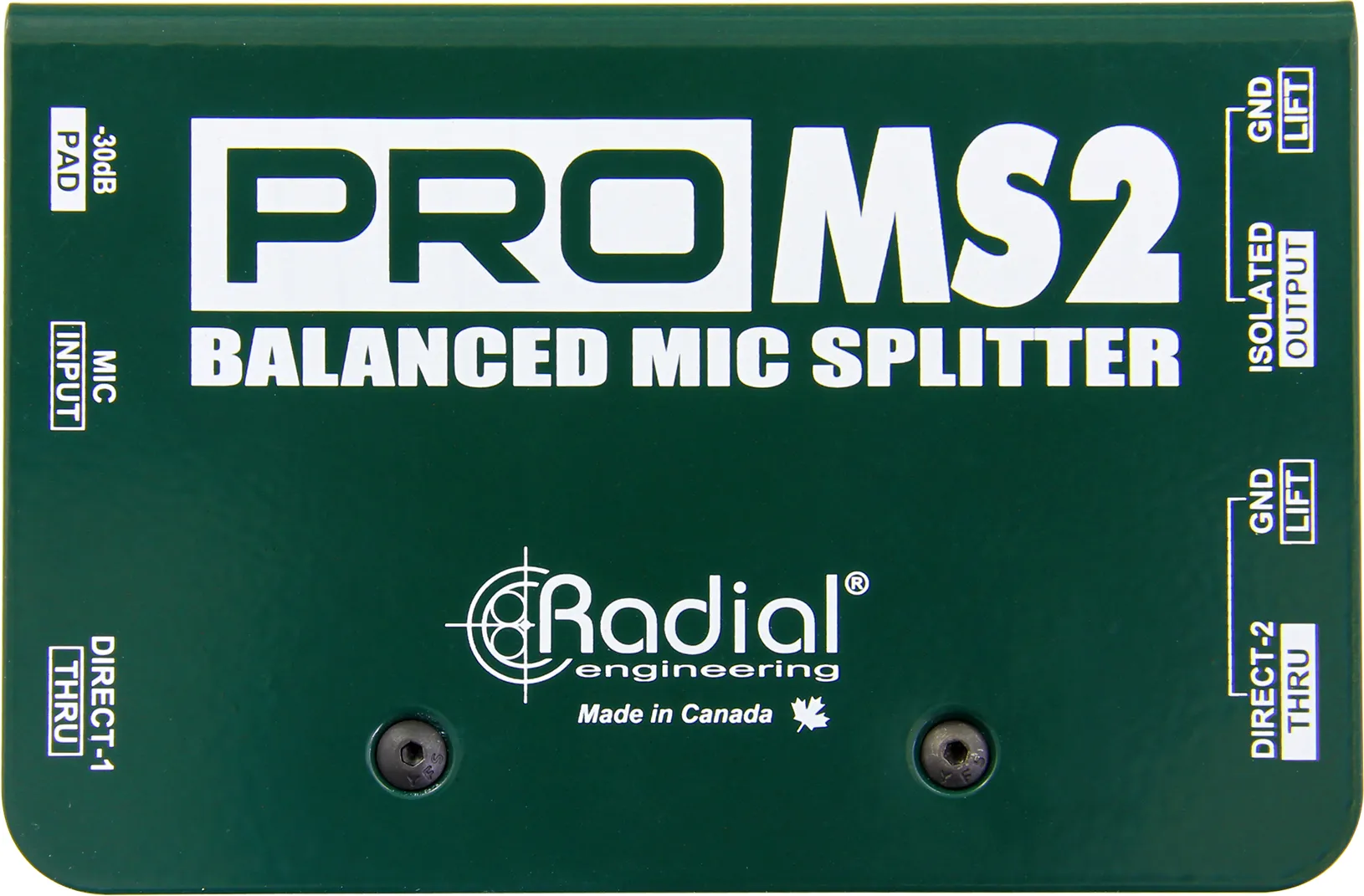 Radial Engineering JS-2 1-in-2 Microphone/Line Splitter