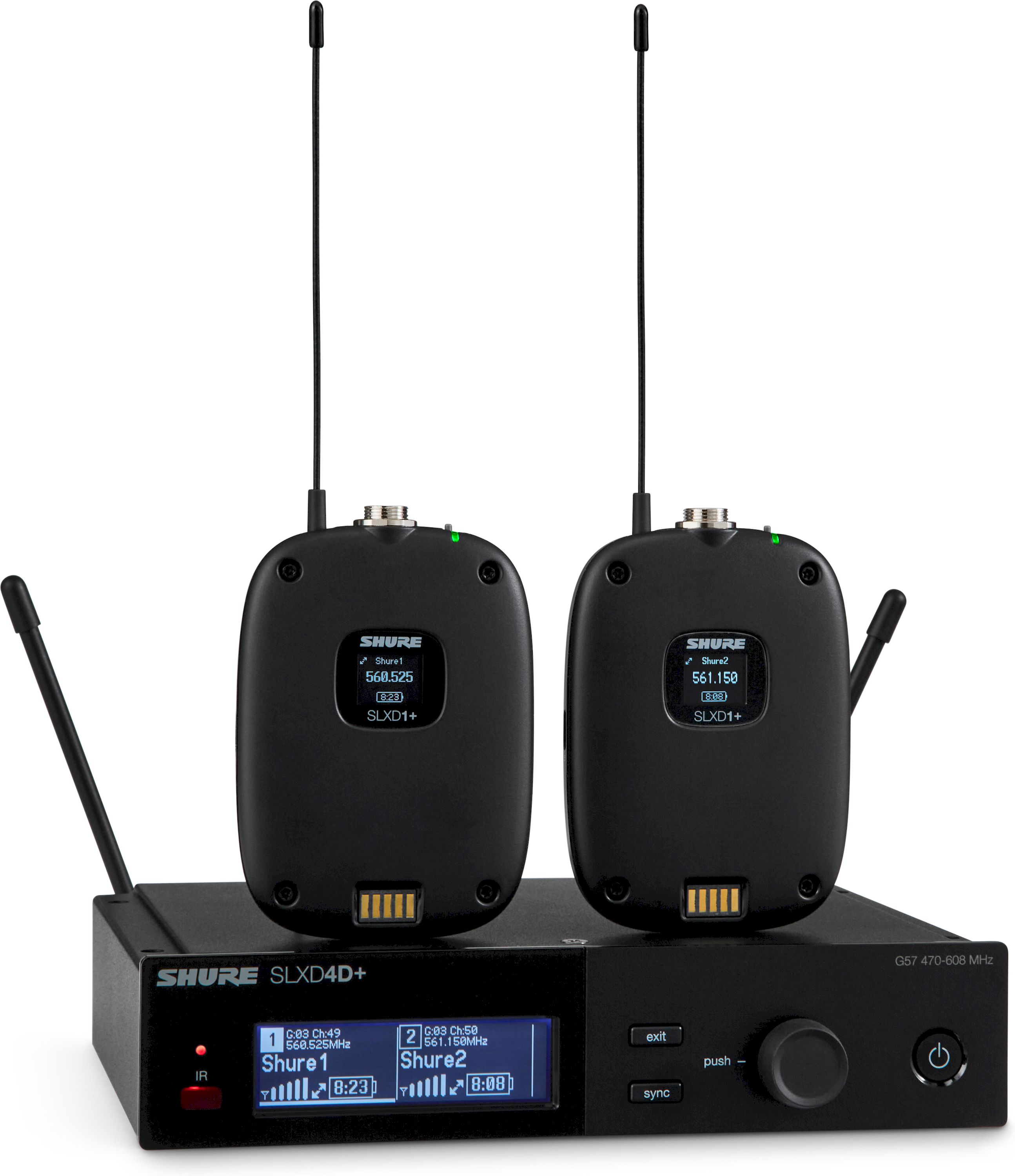 Shure SLXD14+ Dual, Taschensendersystem, S50