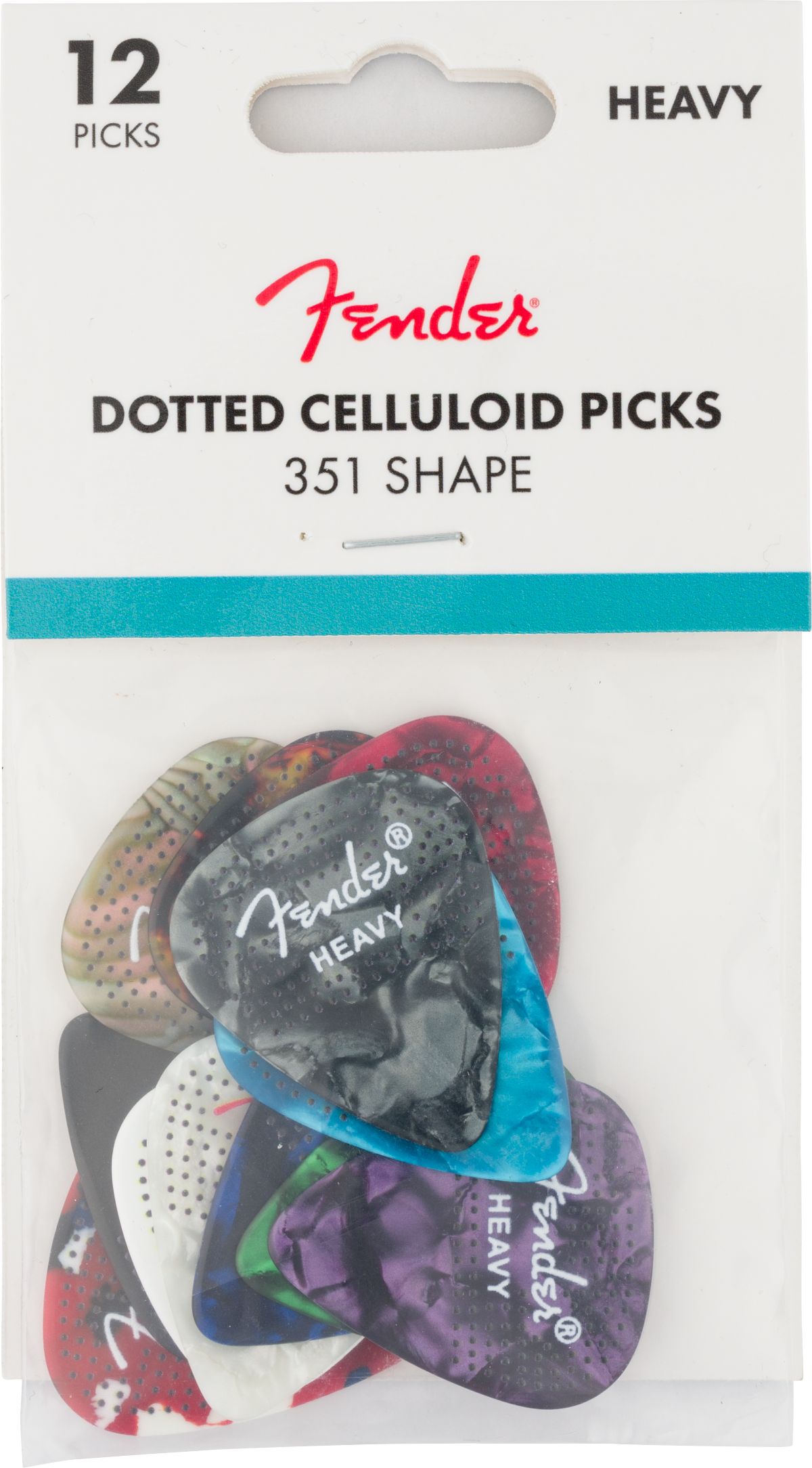 Fender Plektrum Standard 351 Heavy Dotted 12er Pack