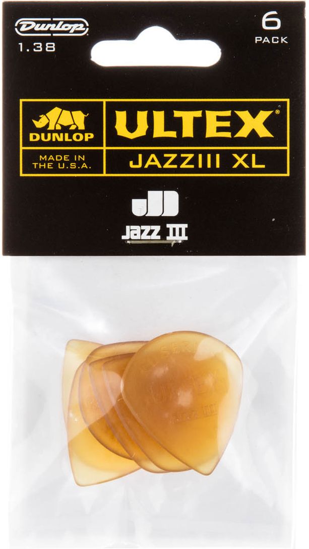 Dunlop Ultex Jazz III XL Plektren gelb 427PXL 6er Pack