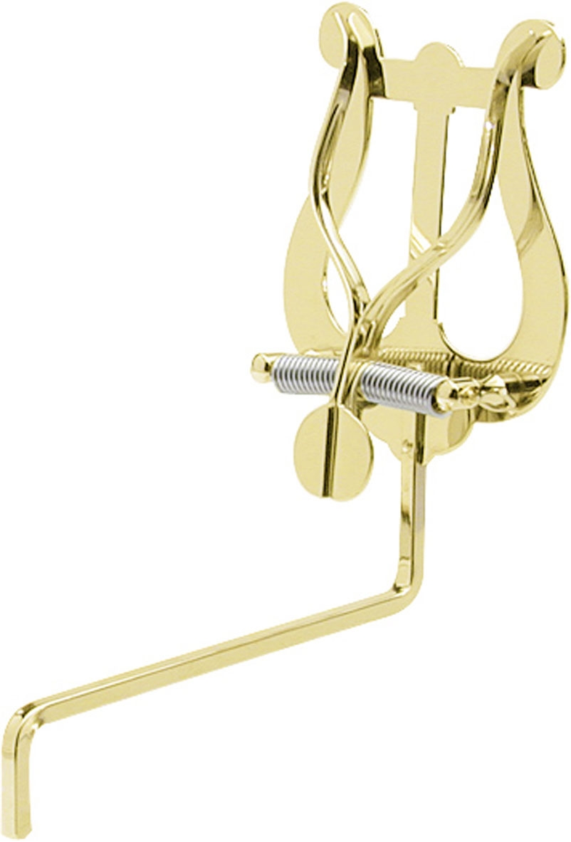 Marching fork saxophone, curved, large lyre, brass Marching fork saxophone, curved, large lyre, brass