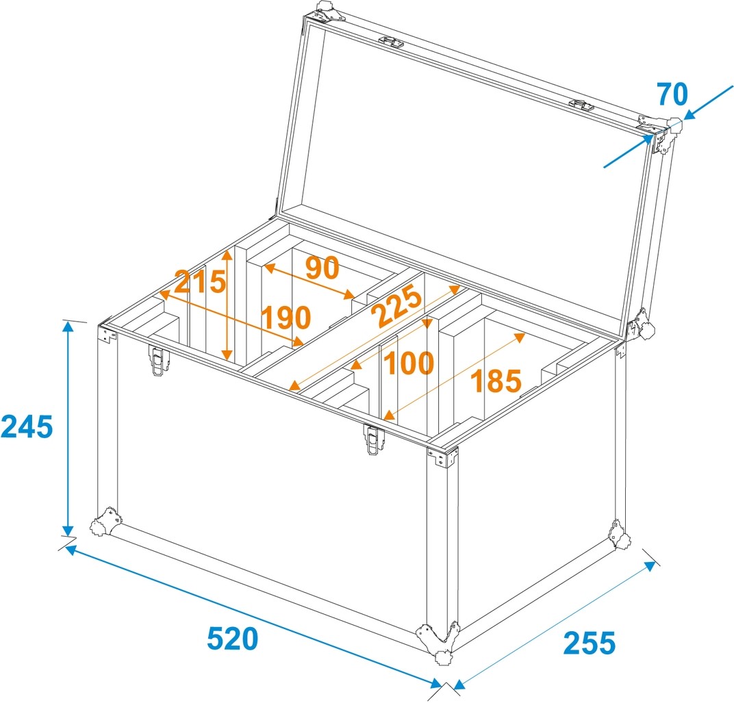 ROADINGER Flightcase 2x LED TMH-17 – Bild 5