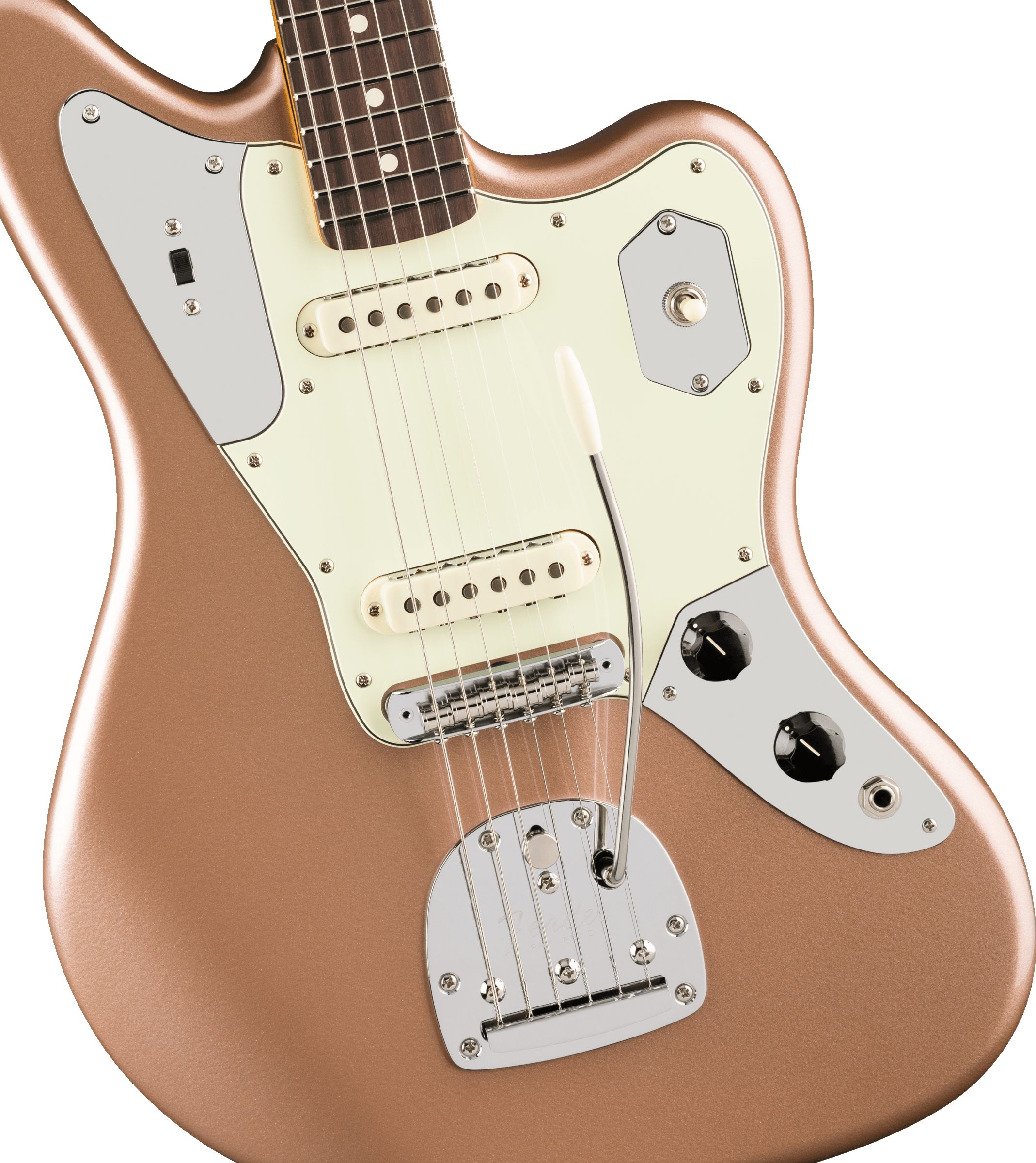 Fender American Professional Classic Jaguar Faded Firemist Gold – Bild 4