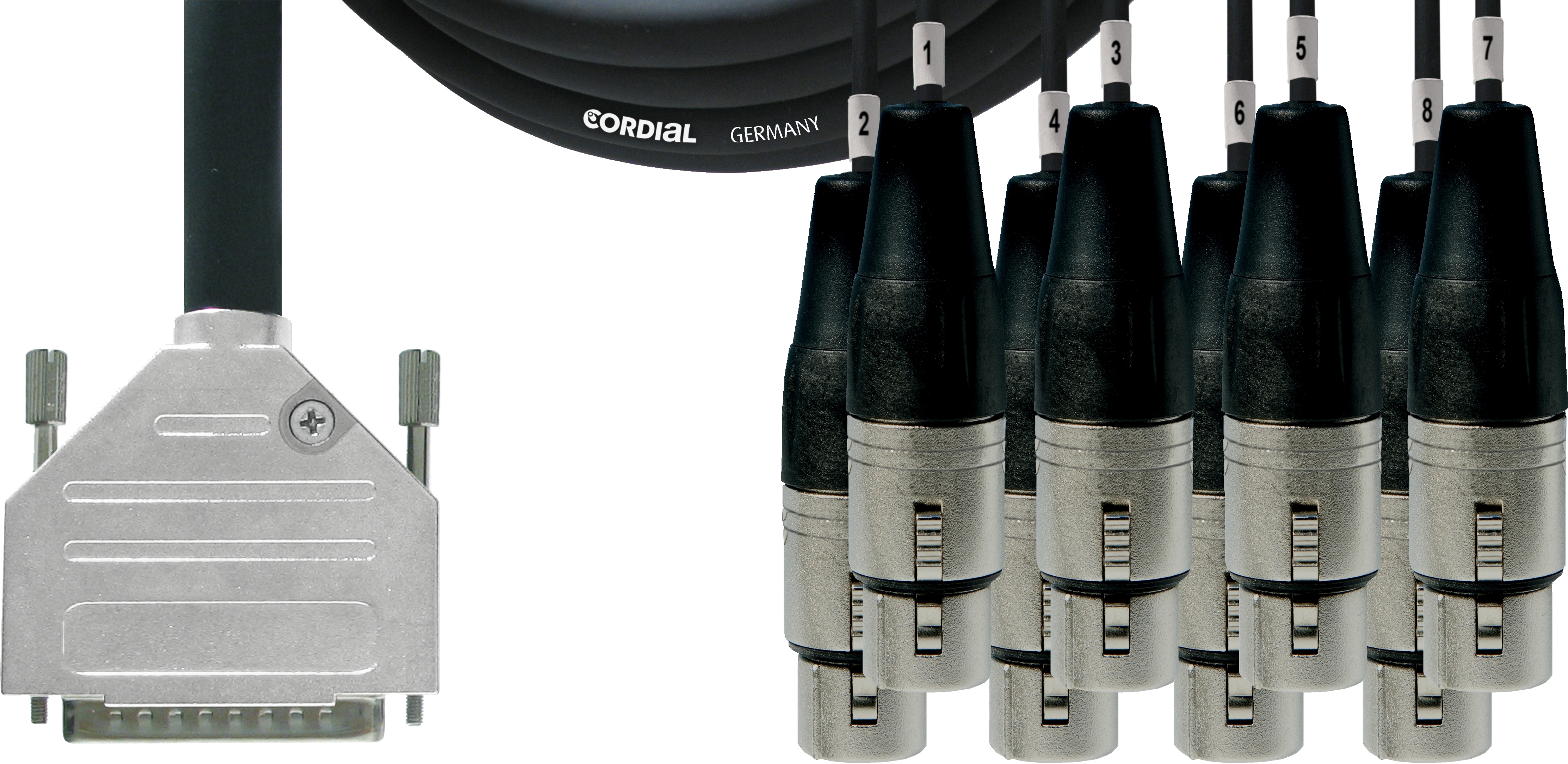 Cordial CCFD 3 DFT SubD25 - 8x XLR female – Bild 1
