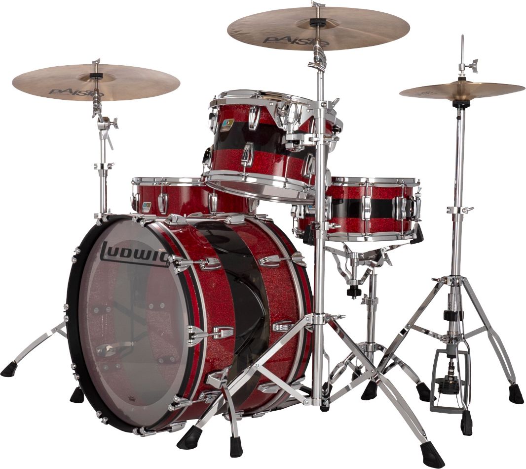 Ludwig L94233LXK1WC Vistalite 3tlg. - Red Sparkle Smoke Clear