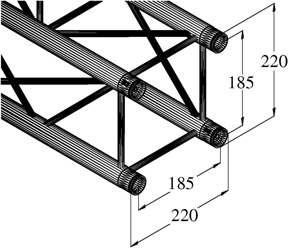 Alutruss DECOLOCK DQ4-250 4-Punkt-Traverse – Bild 2