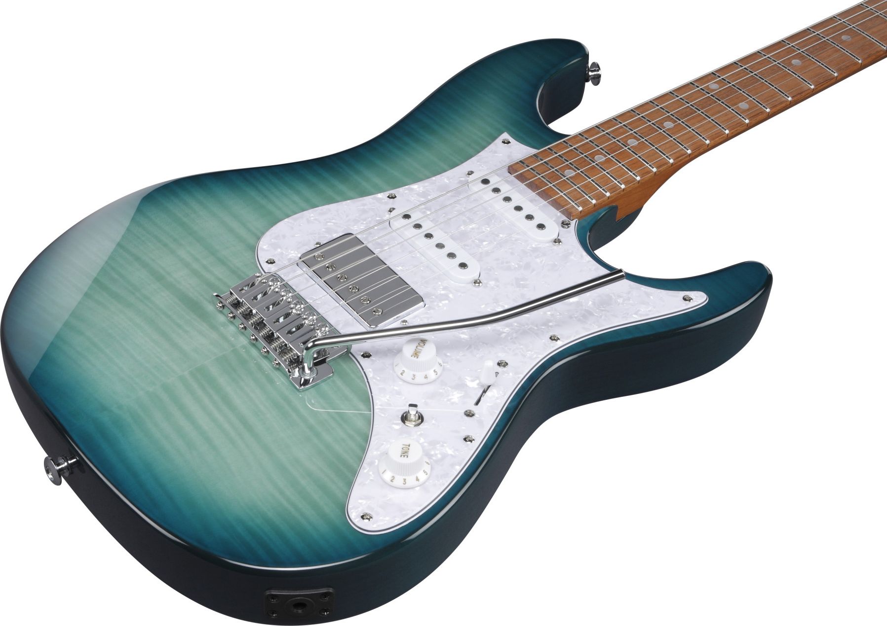 Ibanez AZ 22S1F-TXB Transparent Turquoise Burst – Bild 3