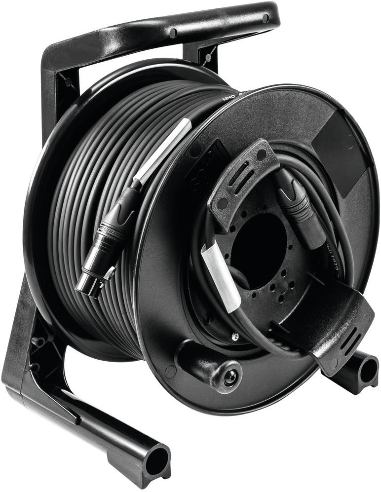 PSSO DMX cable reel XLR 50m sw Neutrik 2x0.22 PSSO DMX cable reel XLR 50m sw Neutrik 2x0.22