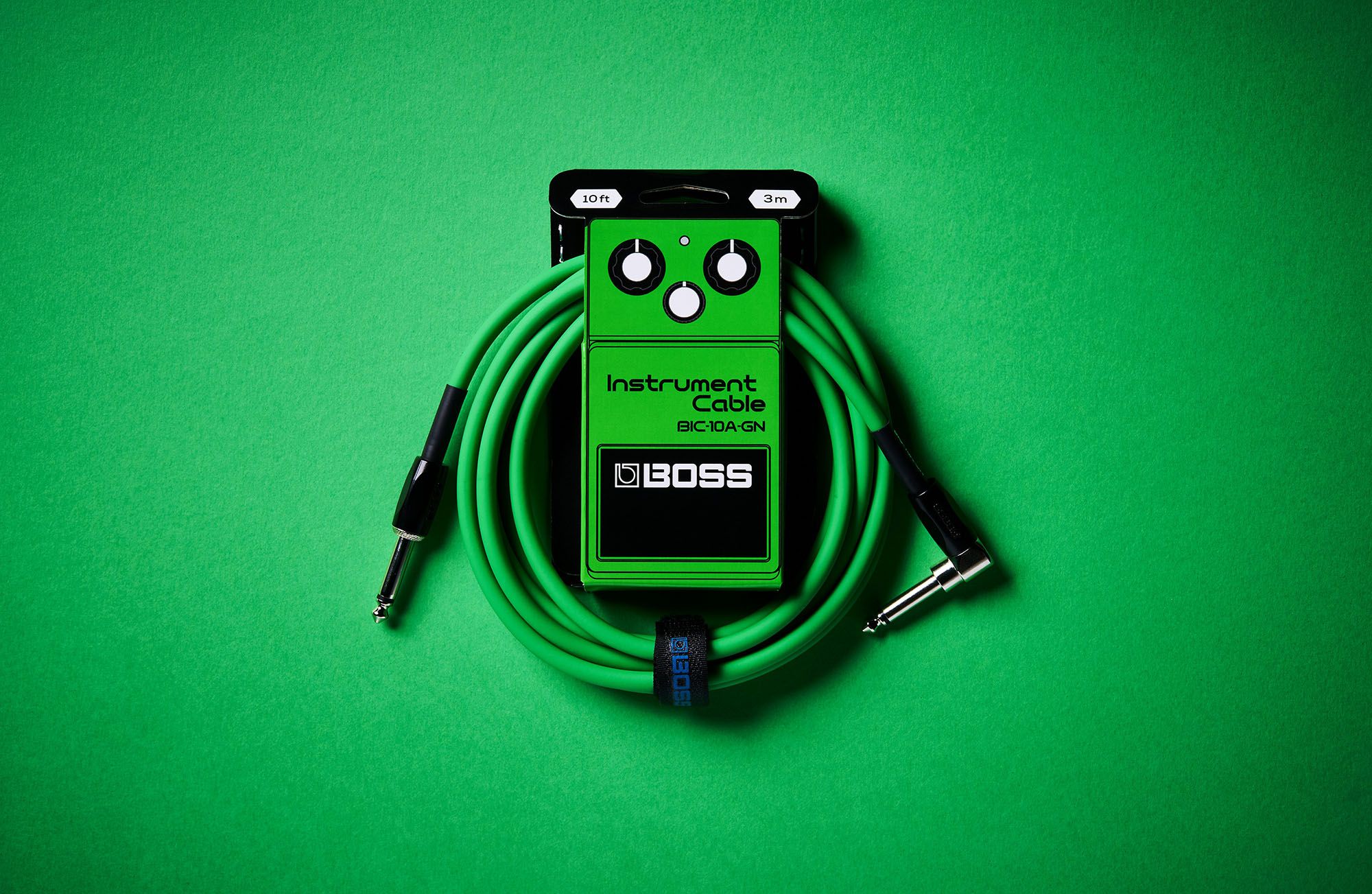 Boss Kabel BIC-10A-GN winkel/gerade Green 3m – Bild 4