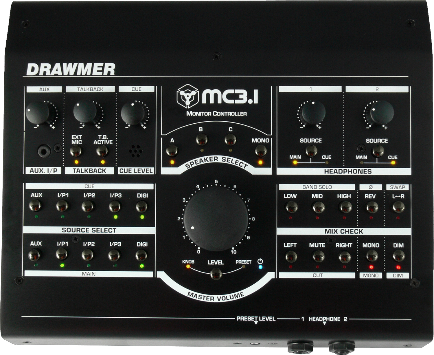 Drawmer MC3.1 Kompakter Monitor-Controller Drawmer MC3.1 Kompakter Monitor-Controller