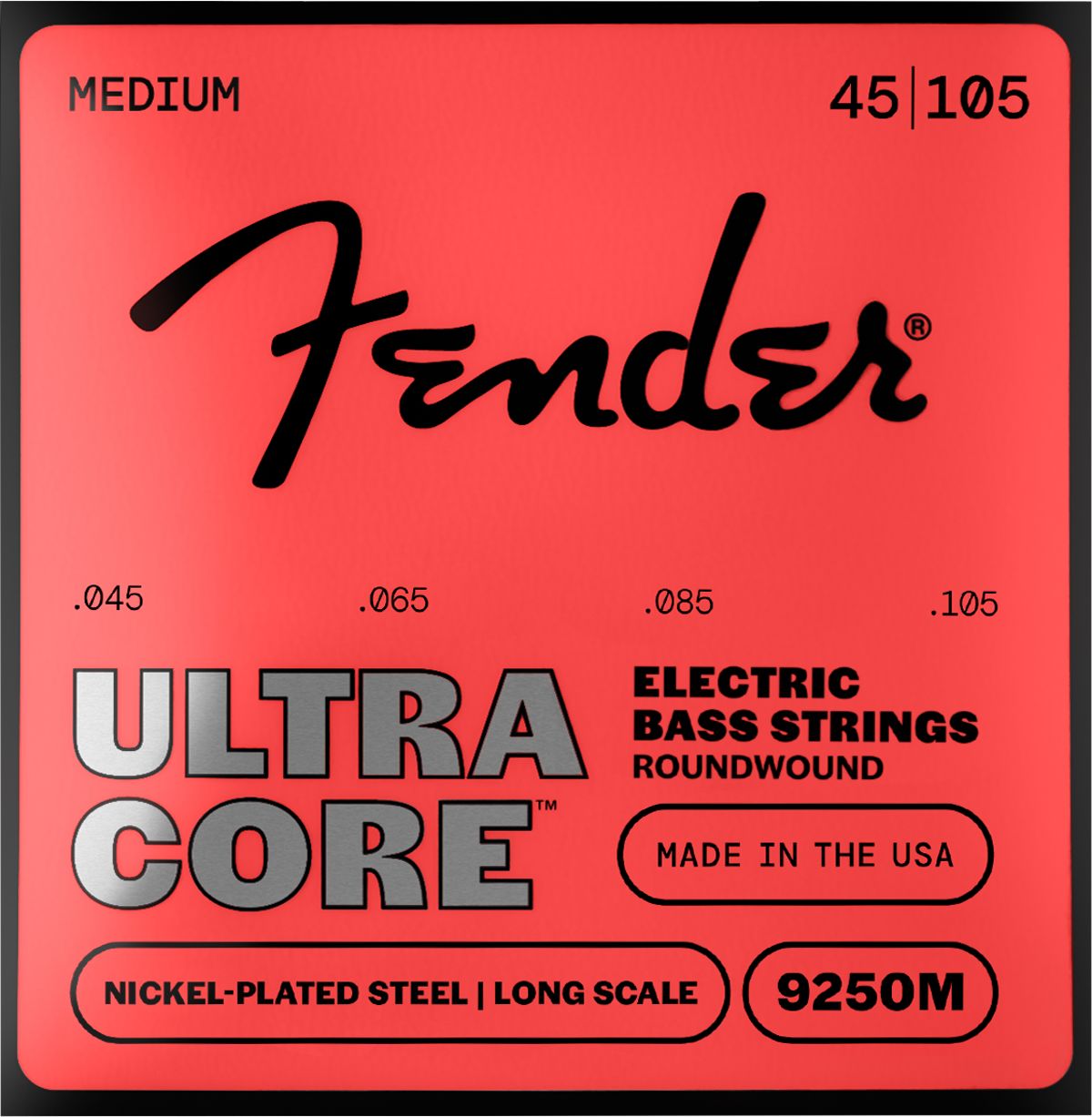 Fender Ultracore 9250M Electric Bass Strings Nickel Plated Steel 045-105
