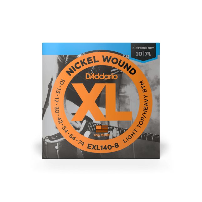 D Addario EXL 140-8 010-074 Light Top/Heavy Bottom 8-String