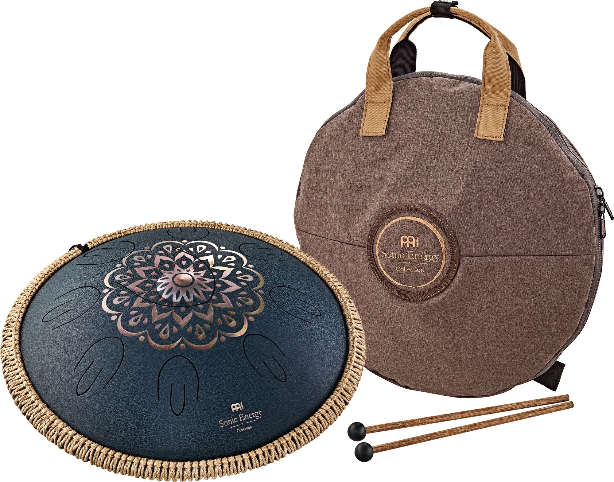 Meinl OSTD2NBE Sonic Energy Octave Steel Tongue Drum Navy Blue Flora Design D-Amara – Bild 3