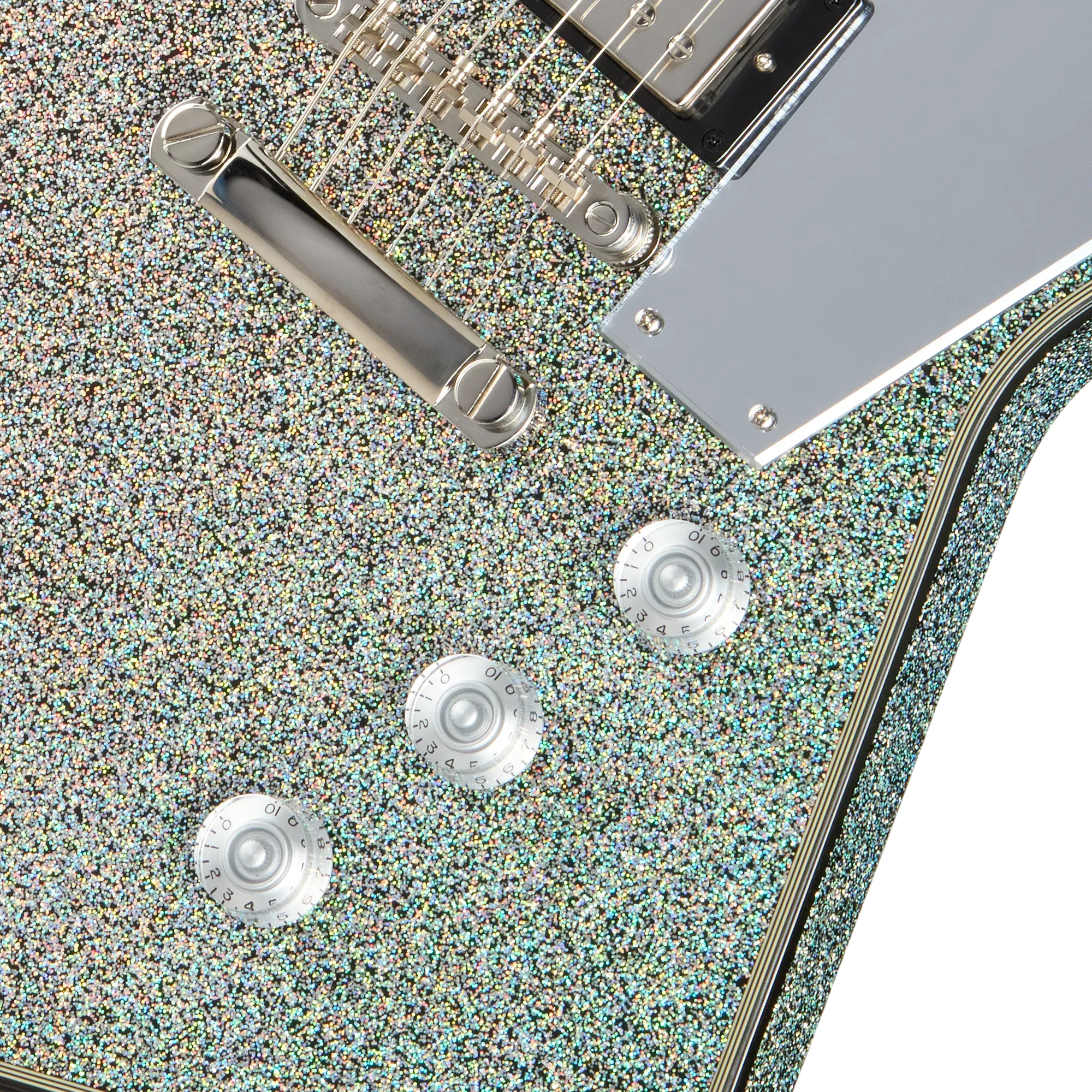 Epiphone Explorer Custom Lzzy Hale Black Diamond Holographic Sparkle – Bild 6