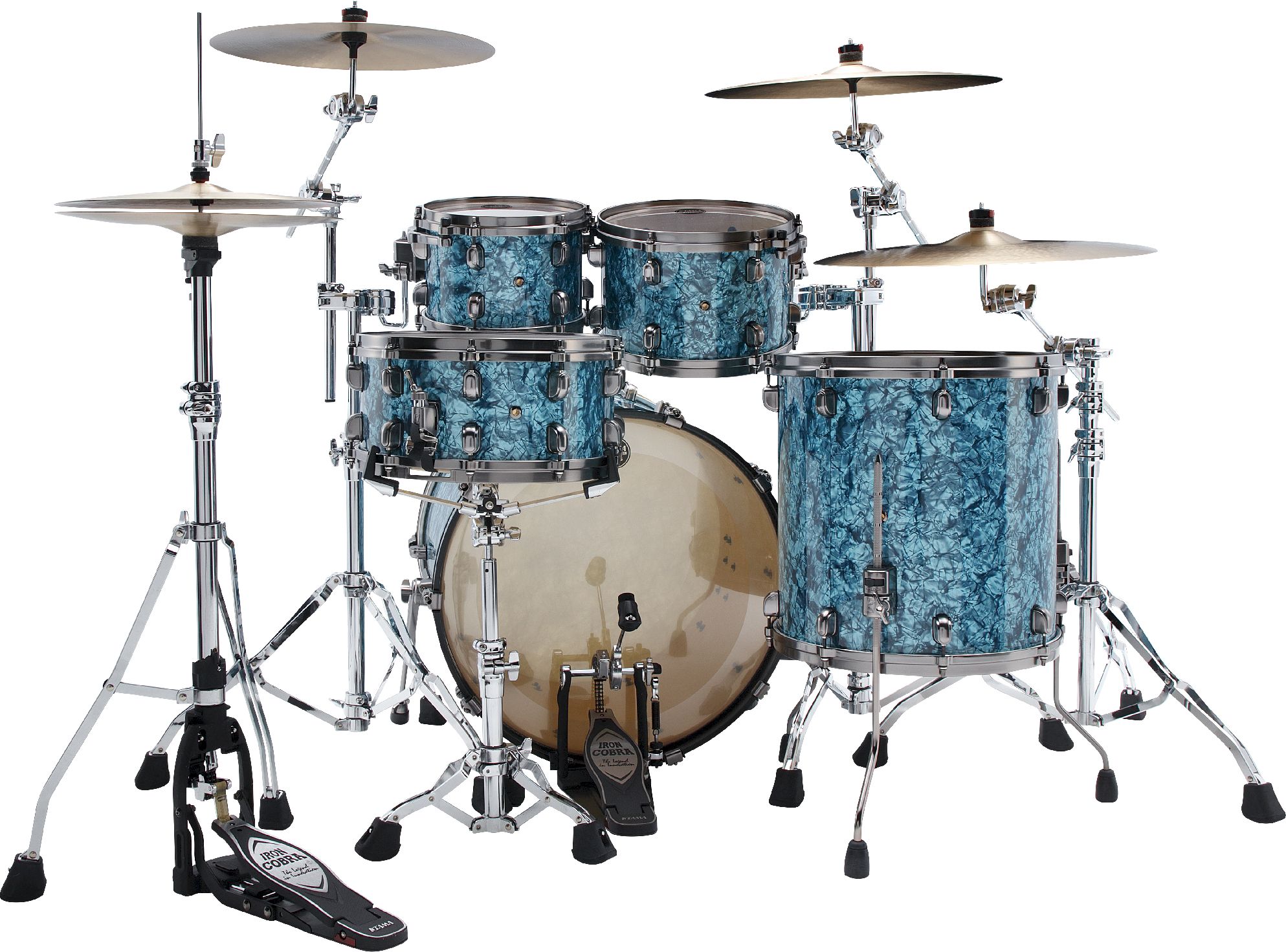 Tama MR42TZUS-TQP Starclassic Maple Shell Set 4tlg. - Turquoise Pearl/Smoked Black Nickel – Bild 2