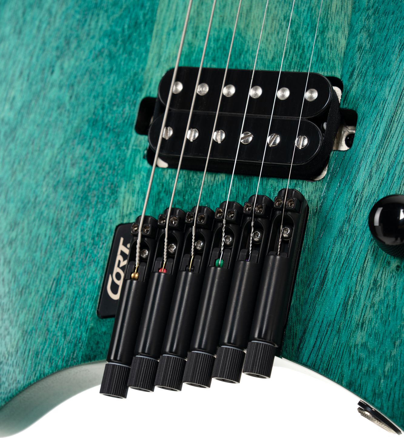 Cort SPACE G6MS Headless Semi Gloss Turquoise – Bild 3