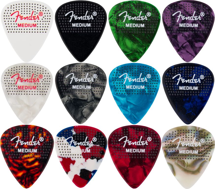 Fender Plectrum Standard 351 Medium Dotted 12 Pack