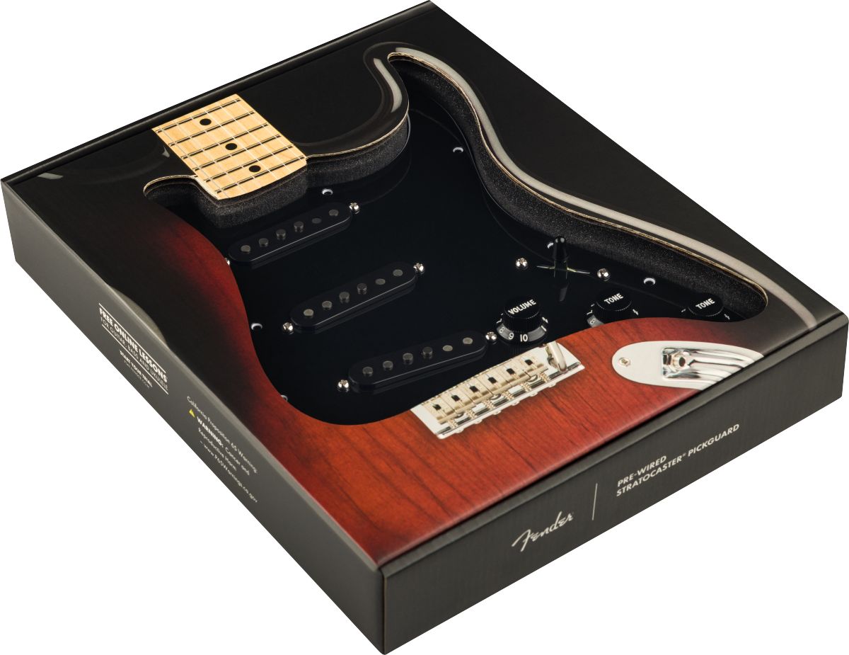 Fender Pre-Wired Strat Pickguard Pure Vintage 65 Pickups Black PG 11-Hole – Bild 3