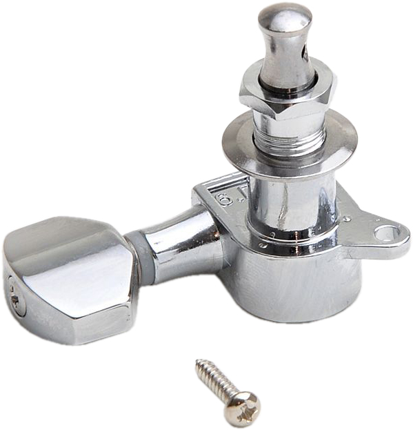 Kluson Mechaniken Round-Backs deutscher Flügel klein 6-links chrom – Bild 2