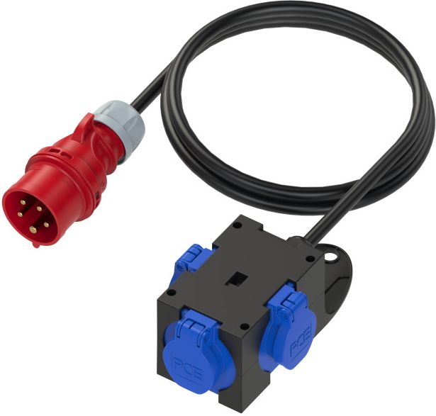 PCE St. Anton mobile plastic distributor 400 V with 16 A plug (3x Schuko socket outlet) PCE St. Anton mobile plastic distributor 400 V with 16 A plug (3x Schuko socket outlet)