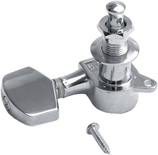 Kluson Mechaniken Round-Backs deutscher Flügel 3/3 chrom – Bild 2