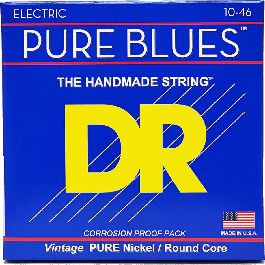 DR PHR-10 Pure Blues Medium 010-046 Pure Nickel Electric Guitar Strings