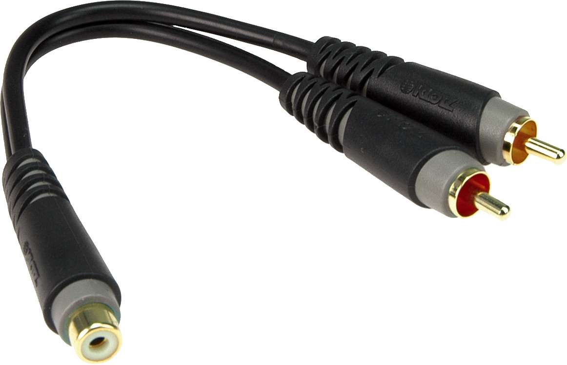 Klotz AYU-8 1x Cinch Buchse - 2x Cinch Stecker