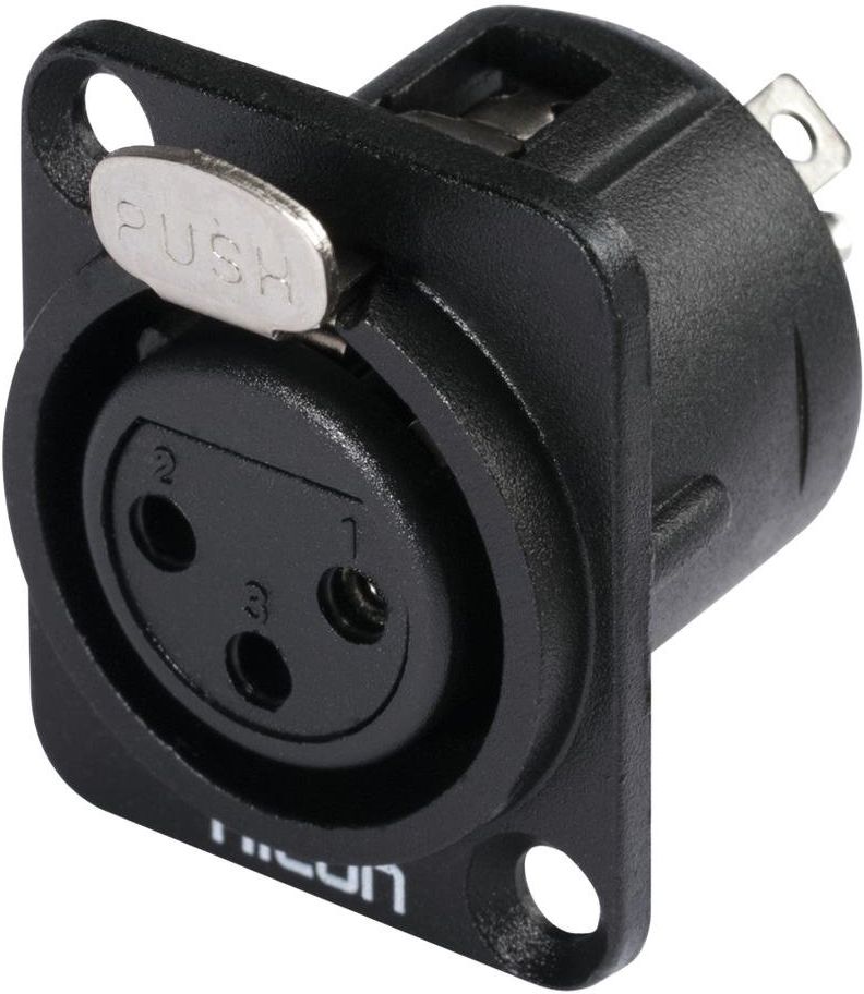 HICON HI-X3DF-M XLR Einbaubuchse  HICON HI-X3DF-M XLR Einbaubuchse