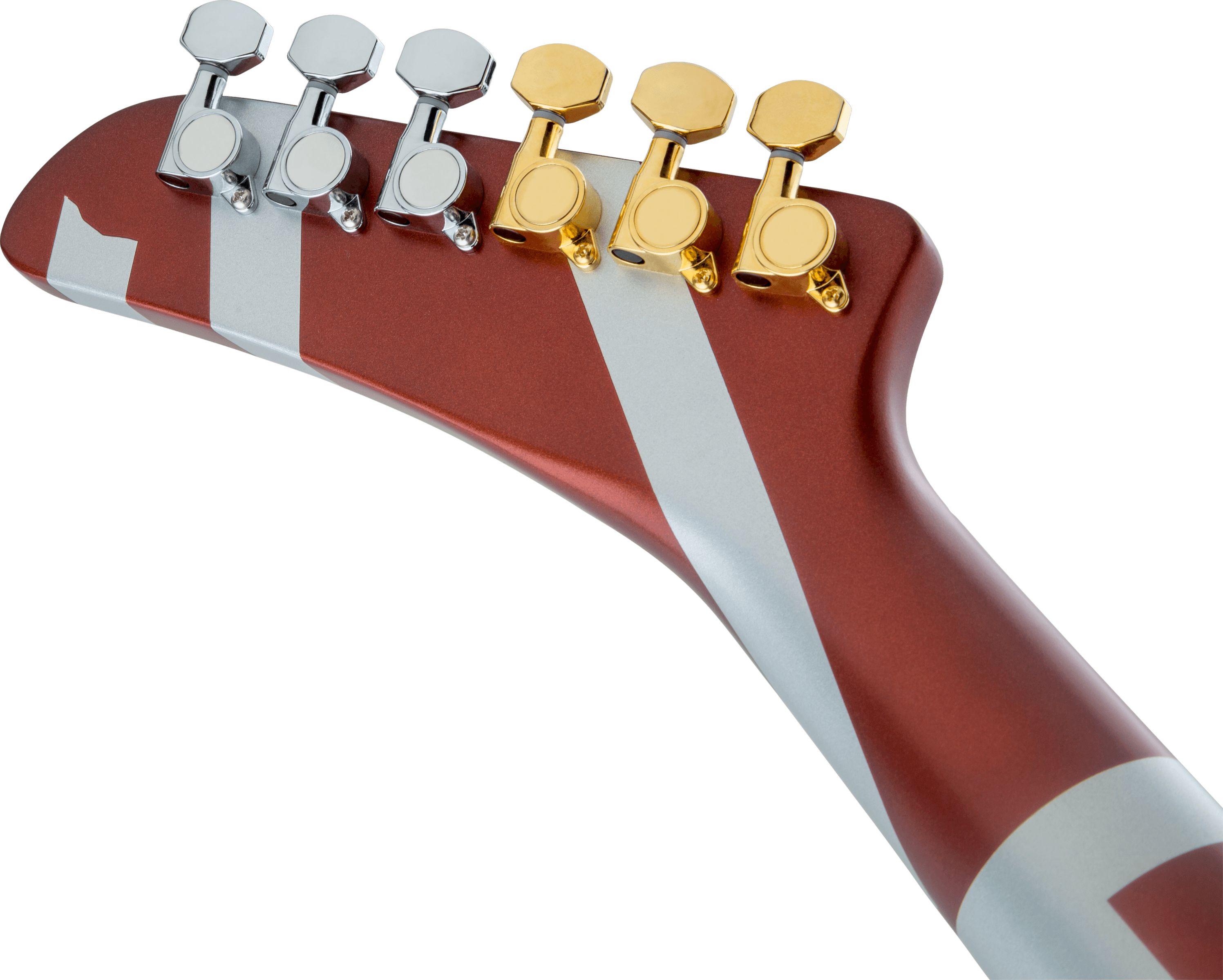 EVH Striped Series Shark Burgundy with Silver Stripes