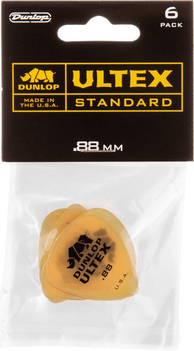 Dunlop Ultex Standard Plektren 0,88mm gelb 421P88 6er Pack