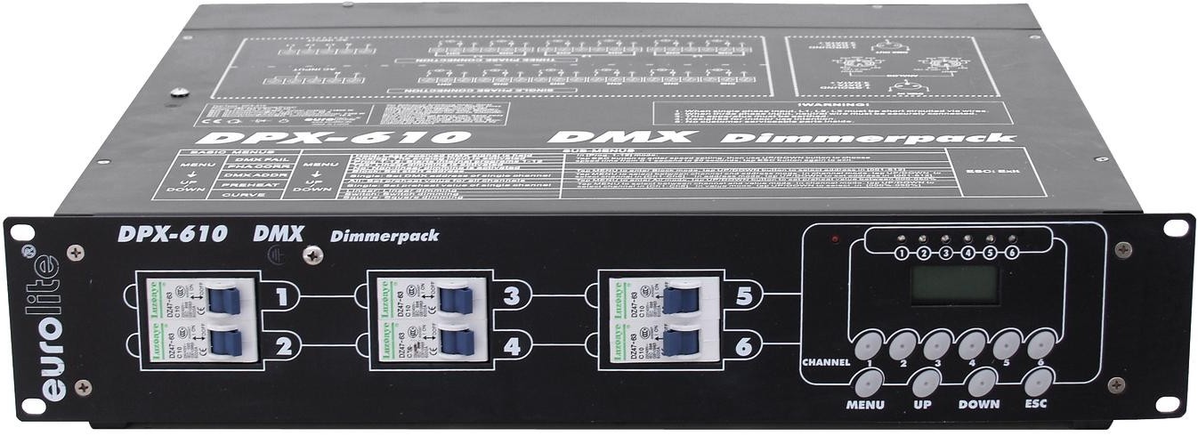"Eurolite DPX-610 DMX 19"" Dimmerpack"