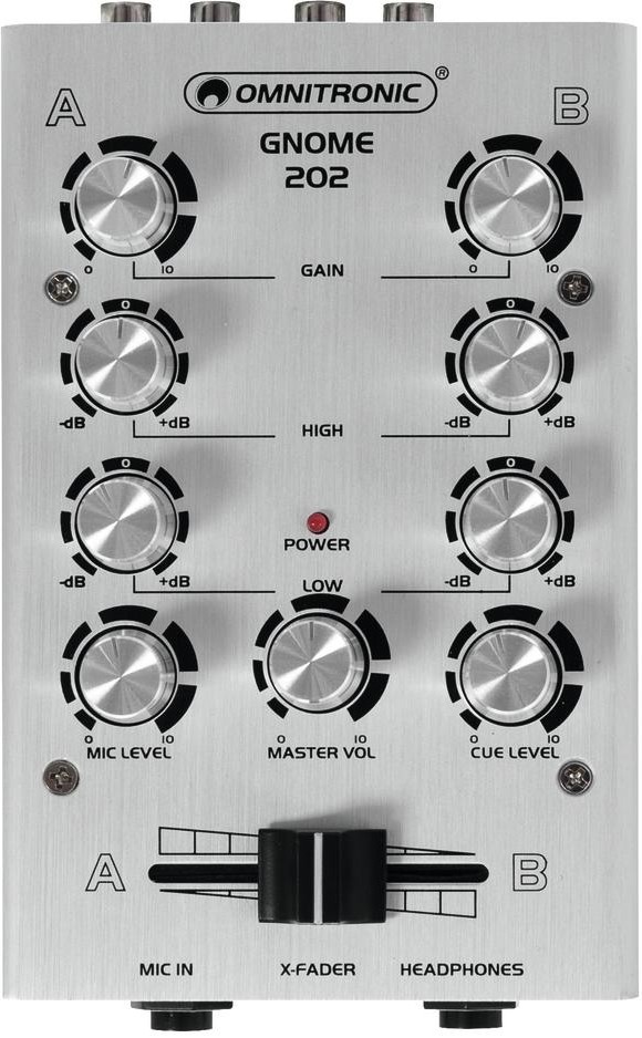 Omnitronic GNOME-202 Mini-Mixer silber
