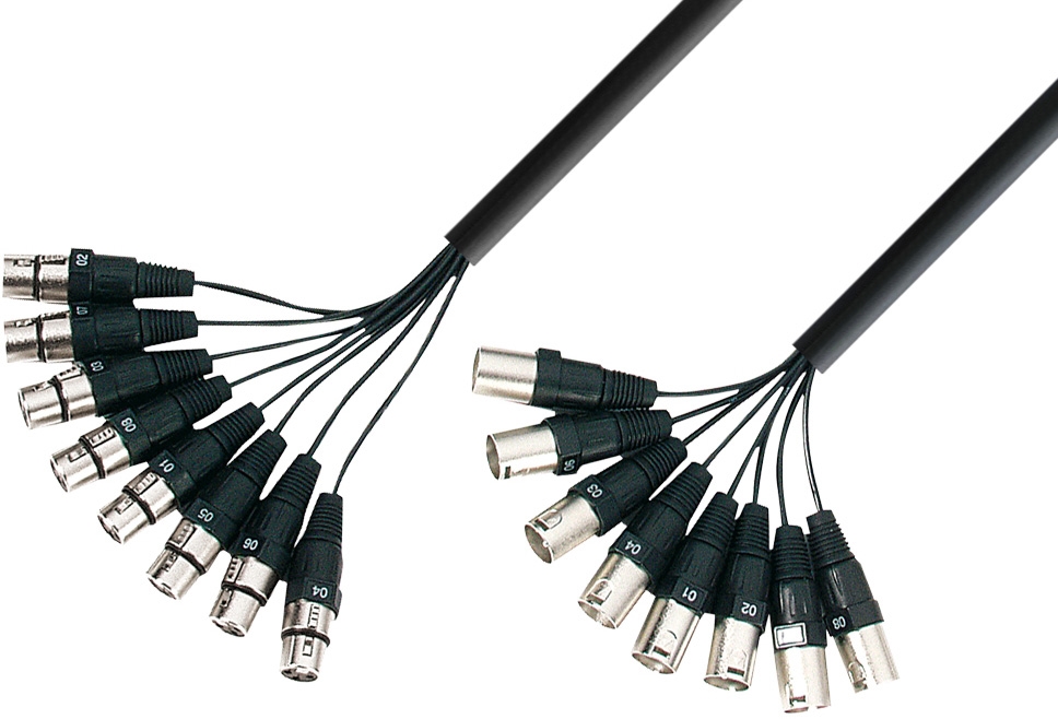 Adam Hall Multicore 8Ch 3,0m XLRf/XLRm