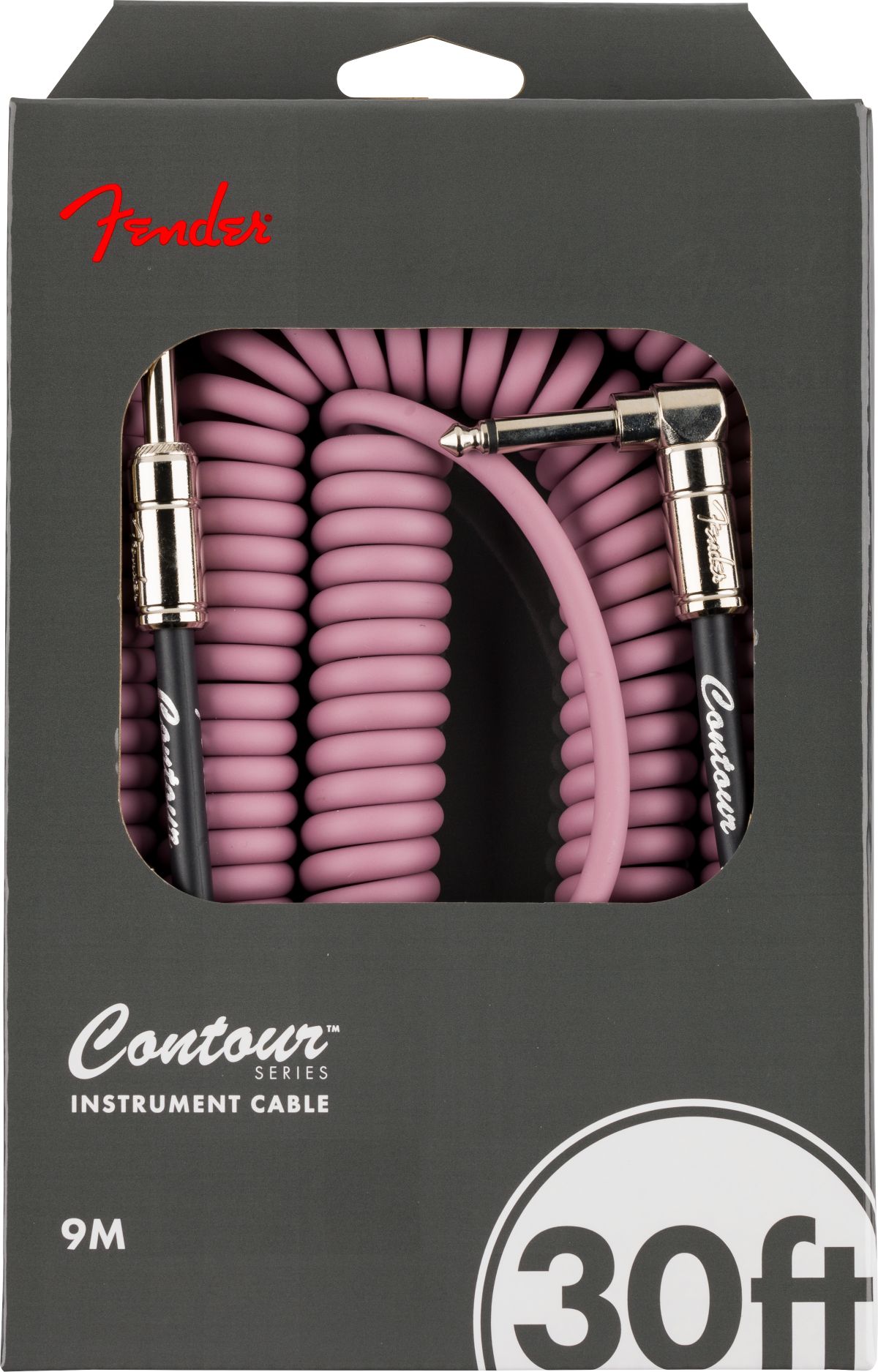 Fender Kabel Spiral 9m Burgundy Mist