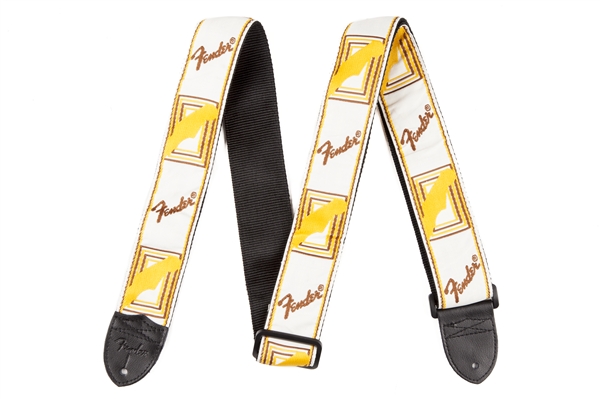 Fender Gitarrengurt Monogram White/Brown/Yellow