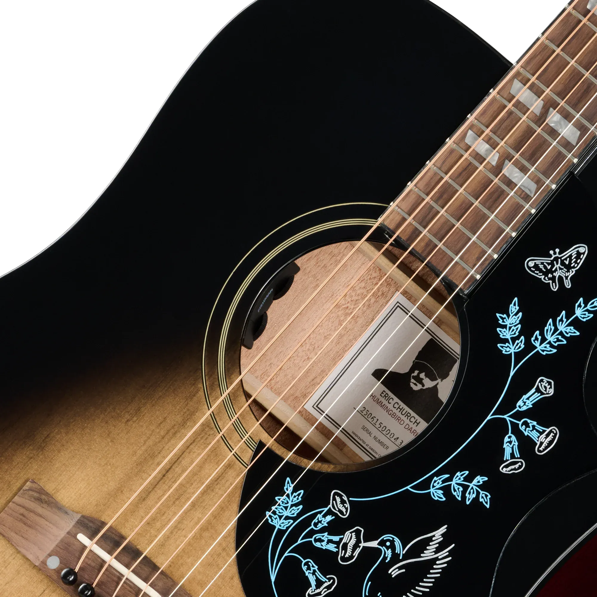 Epiphone Hummingbird Dark Eric Church Cobra Burst – Bild 5
