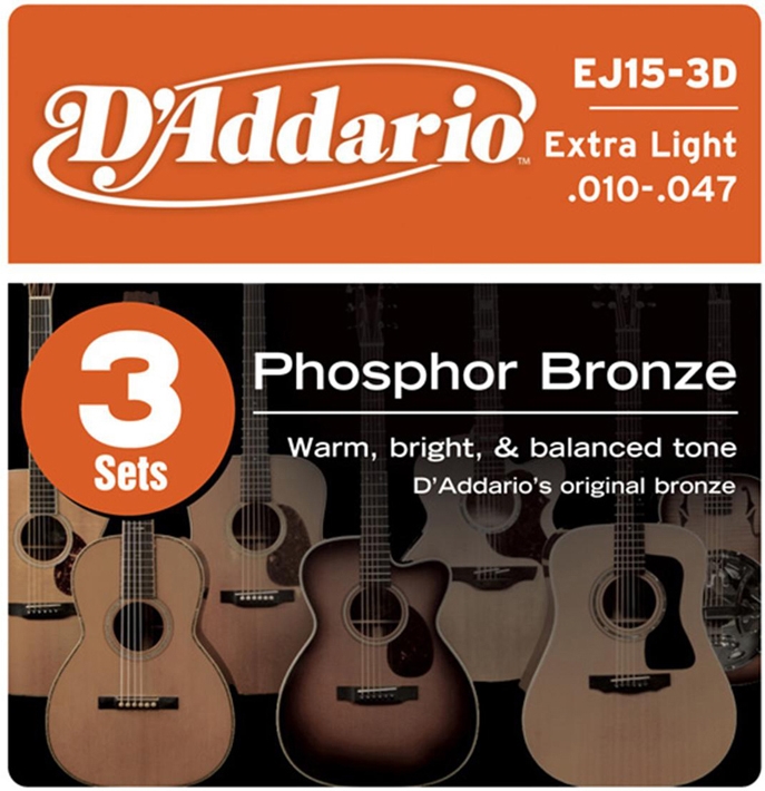 D Addario EJ 15 010-047 Phosphor Bronze 3 sets