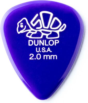 Dunlop Delrin 500 Plektrum 2,00mm Dark Purple 41R200