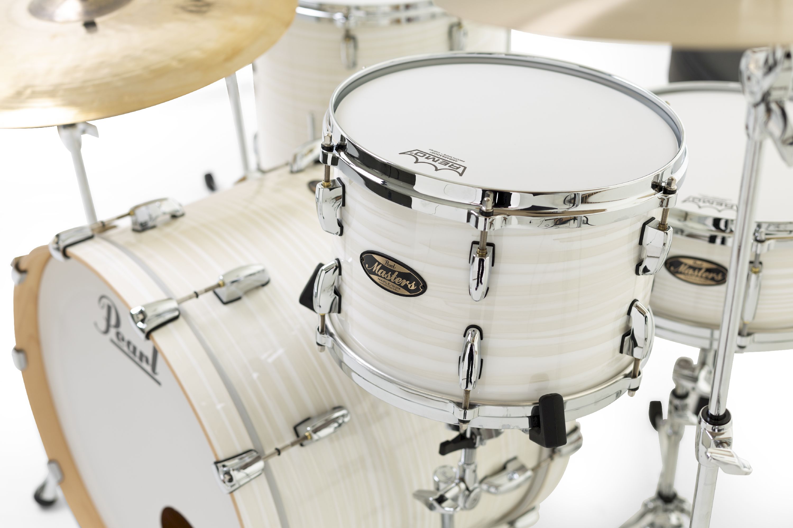 Pearl Masters Maple/Gum 3-pc. Set #187 Silver White Swirl – Bild 3