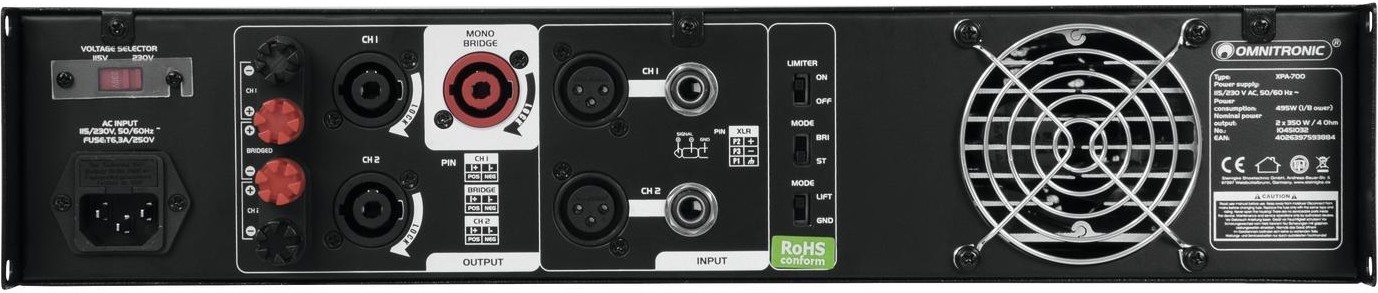 Omnitronic XPA-700 Endstufe